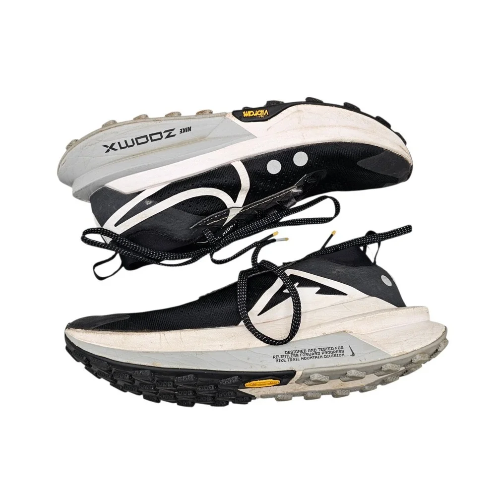 Nike Men's Size 9 US ZoomX Zegama Trail 2 Black Hiking Running Shoes FD5190-001